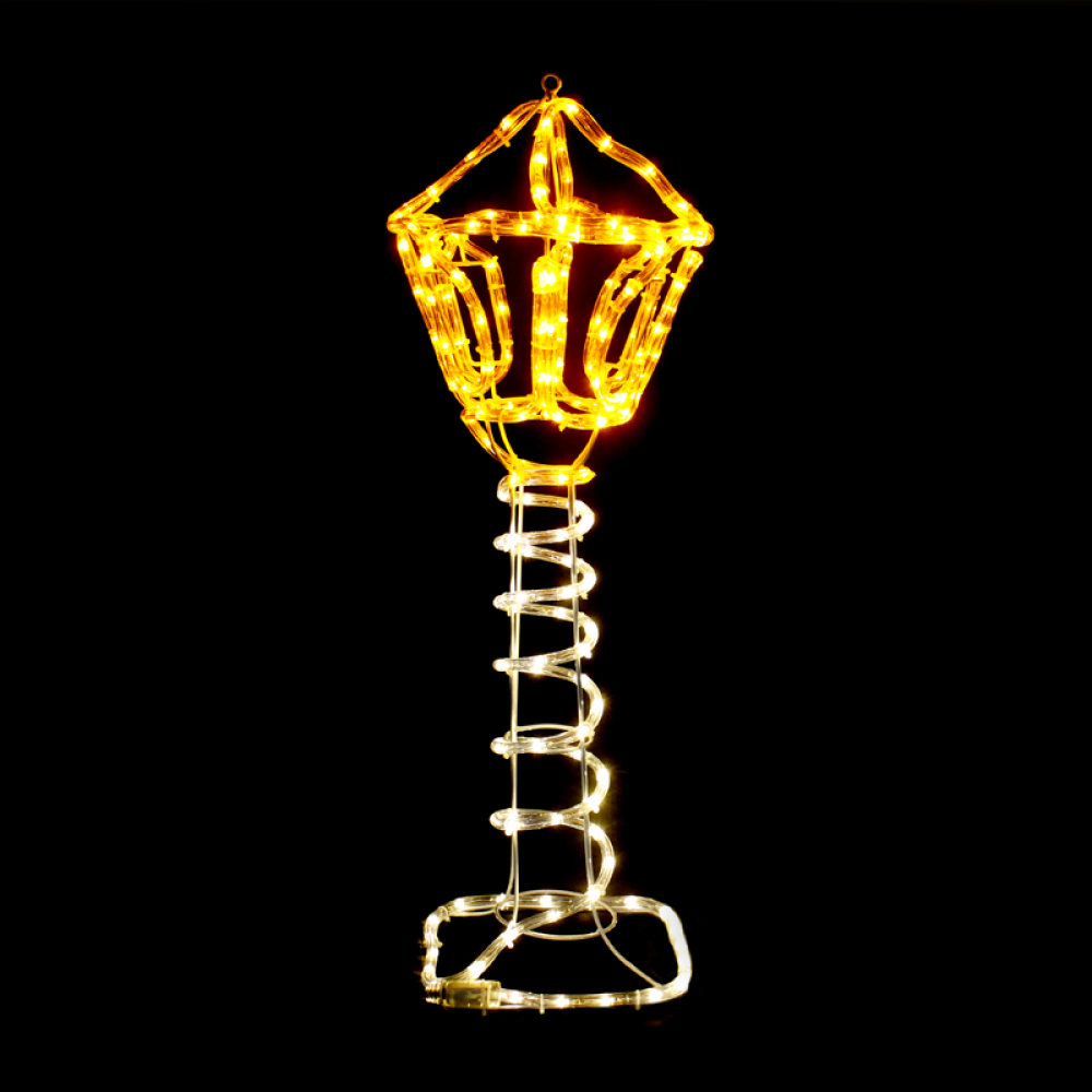 ^ POST LAMP 168LED ΣΧΕΔΙΟ 7m ΜΟΝΟΚΑΝΑΛ ΦΩΤΟΣΩΛ ΘΕΡΜΟ ΛΕΥΚΟ-YELLOW ΜΗΧΑΝΙΣΜΟ FLASH IP44 27x27x80cm  -XPOSTLEDWWY80